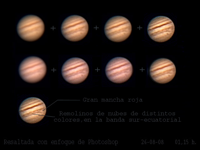 Nuevo intento con Júpiter y la webcam