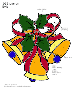 Christmas stained glass patterns: Church | Sunlight Studio Stained