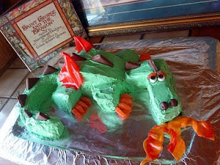 Green Dragon Cake and Saint George and the Dragon Book