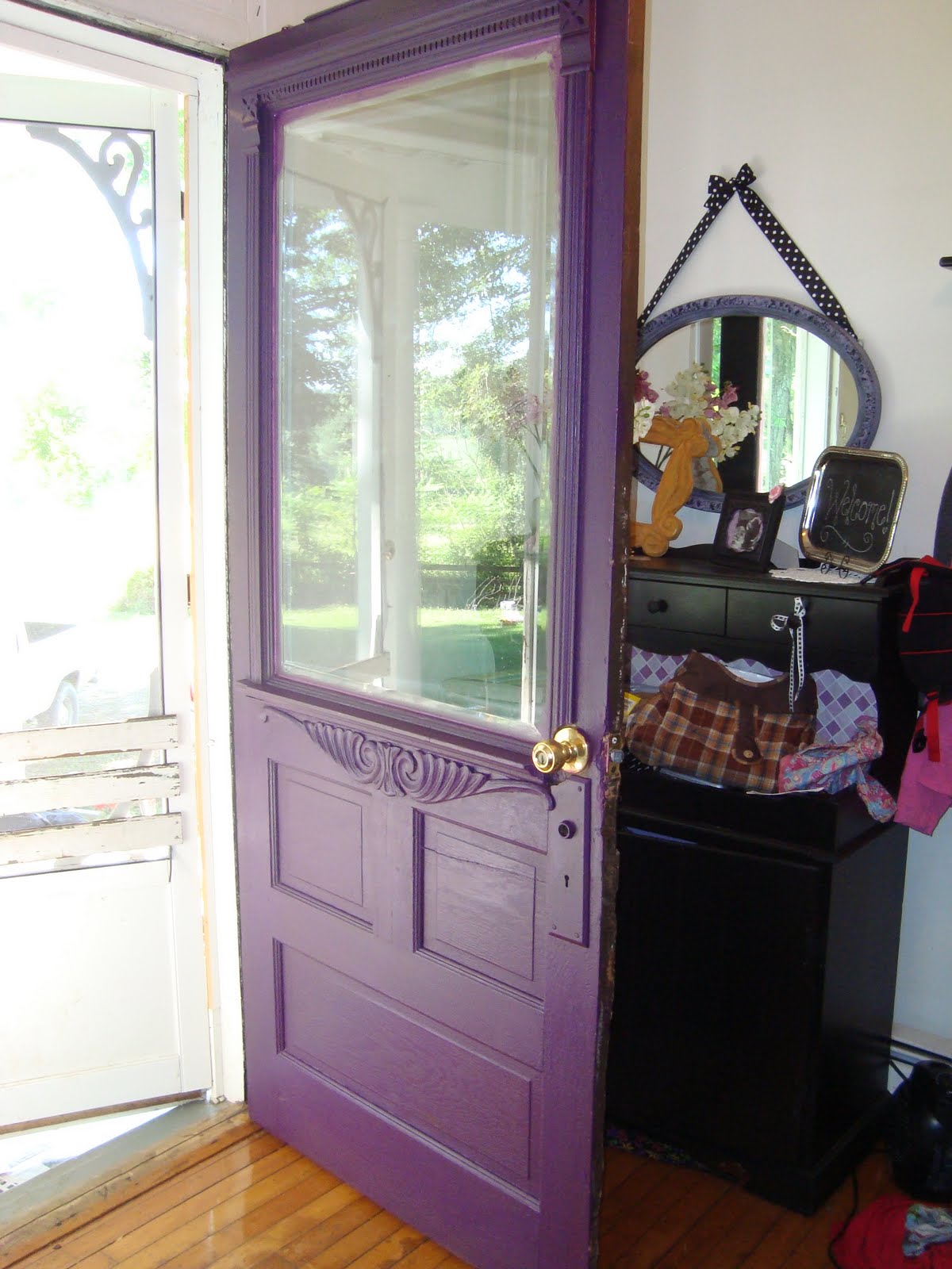 Tales from the Farmhouse Purple Front Door