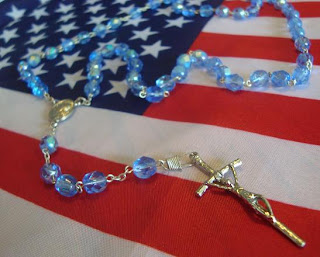 Rosary on American Flag