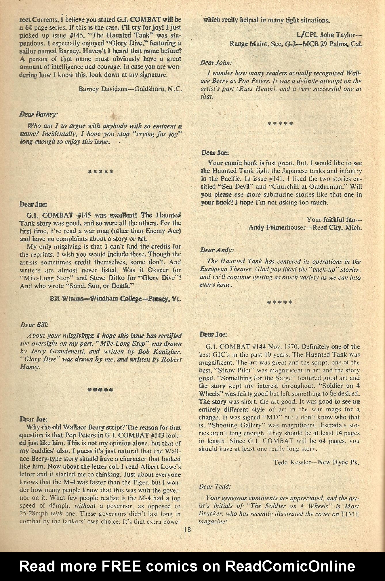 Read online G.I. Combat (1952) comic -  Issue #147 - 17