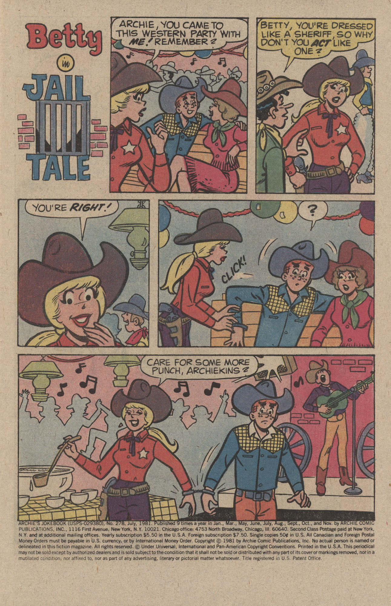 Read online Archie's Joke Book Magazine comic -  Issue #278 - 3