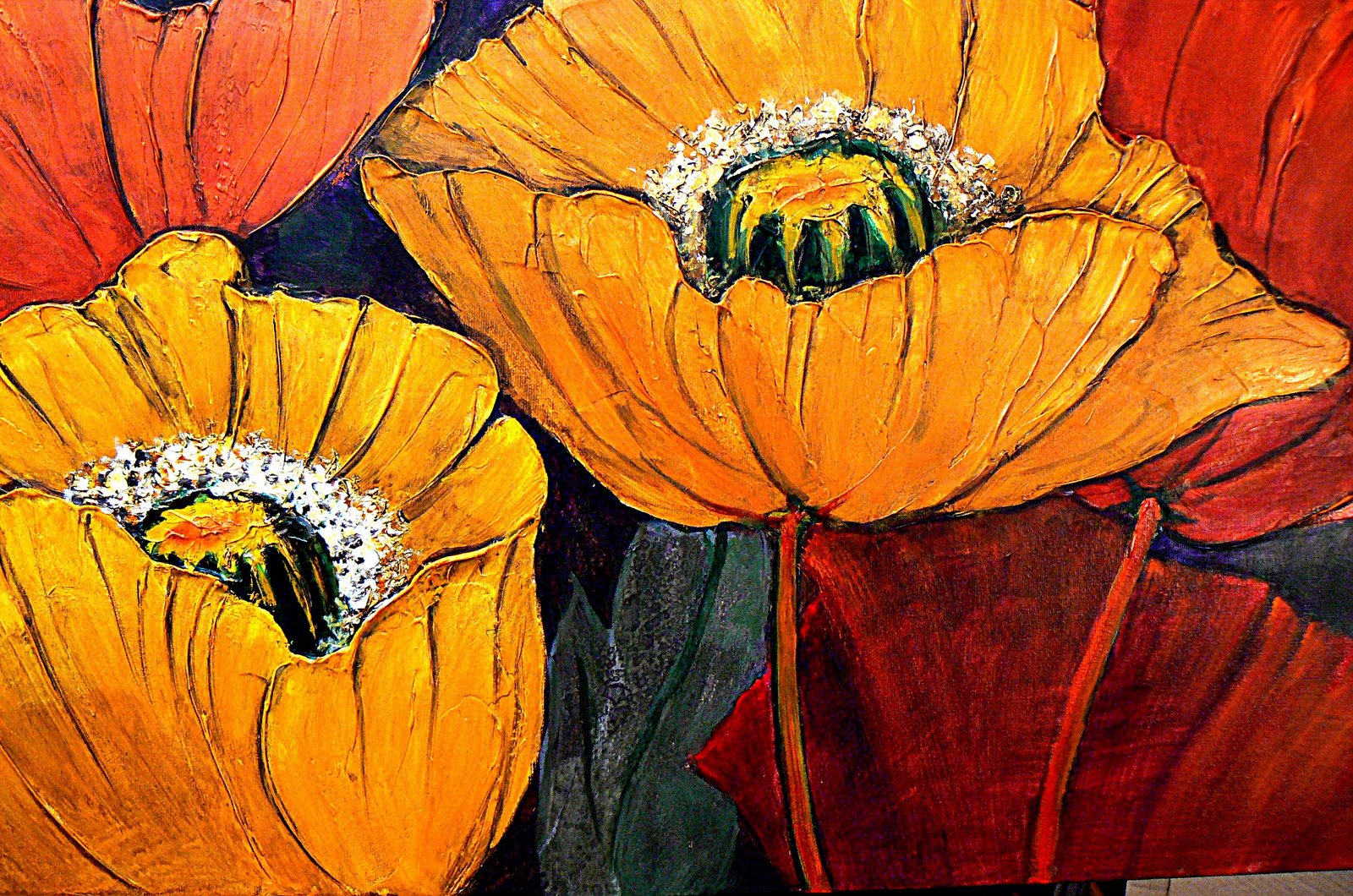 CAROL NELSON FINE ART BLOG Poppy Field, 15x48 acrylic