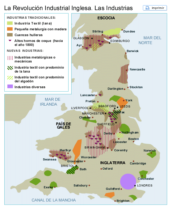 Atlas GeoHistórico, Económico y Político MAPA DEL DESARROLLO DE LA REVOLUCION INDUSTRIAL EN Atlas GeoHistórico, Económico y Político MAPA DEL DESARROLLO DE LA REVOLUCION INDUSTRIAL EN