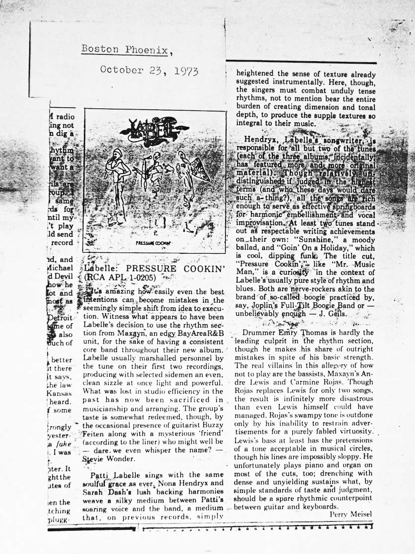 Perry Meisel Labelle Pressure Cookin'