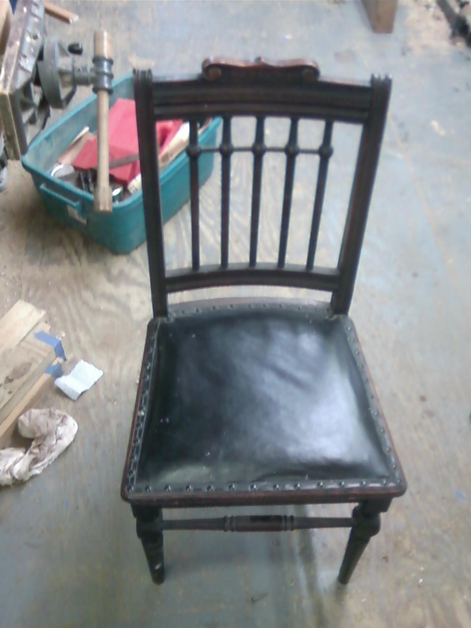 John Mark Power, Antiques Conservator Glue Blocks for an Old Oak Chair