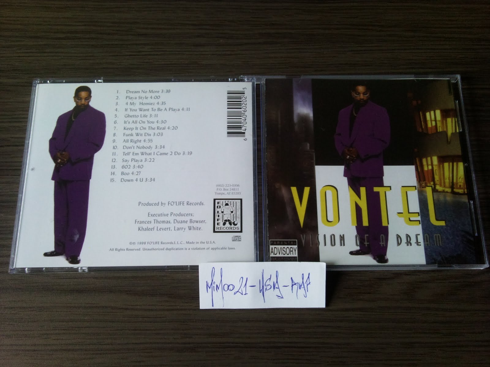 mimoo21-only-usa-rap: Vontel - Vision Of A Dream (1998)