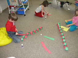 Here we are making our "Countdown to Christmas" chains. I hope they made it home o.k!