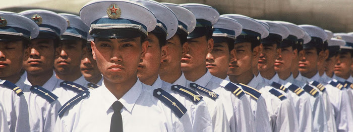 Chinese Air Force Airmen in formation