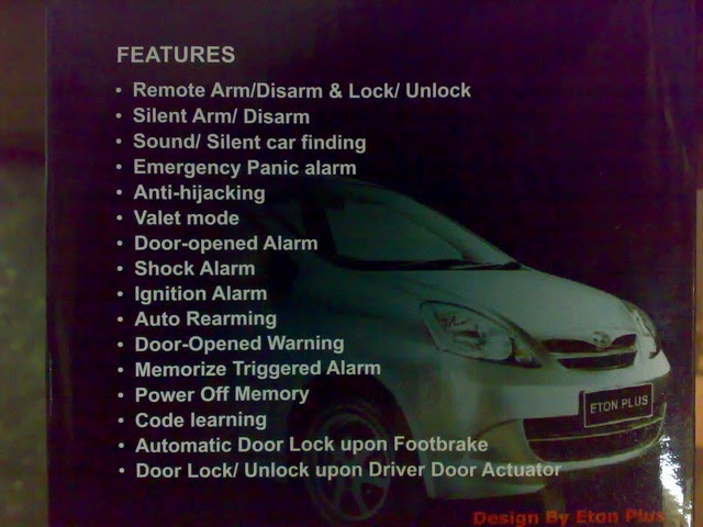 Zack Audio: GENKI Car Alarm System * Special design for 