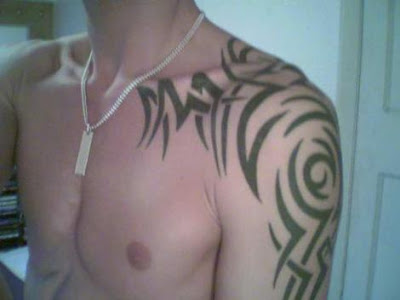 cool tribal tattoo. Cool Tribal Shoulder Tattoos