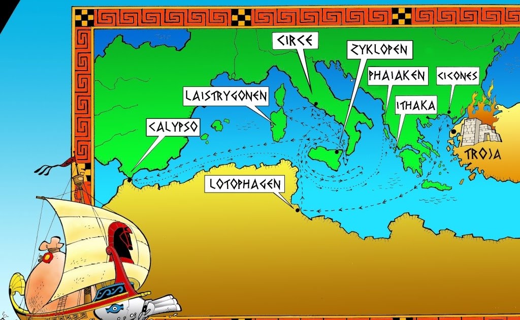 Die Abenteuer des Odysseus: Die Karte