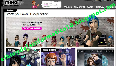 crear avatar en 3D - página principal