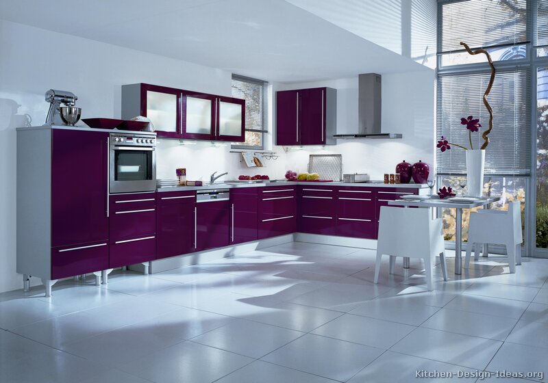 kitchen furniture on Cabinets For Kitchen  Purple Kitchen Cabinets Ideas