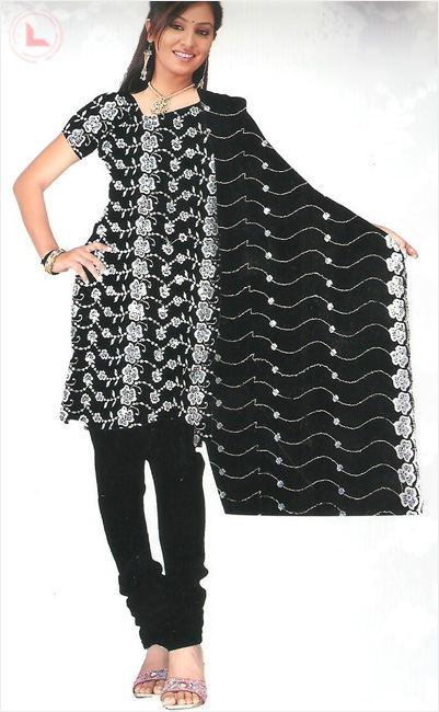 Black salwar kameez with embroidery  ladies fashion style