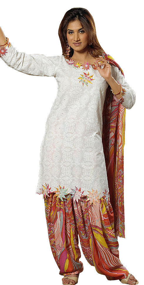 490px x 971px - Ladies Fashion Style: Punjabi Salwar Kameez - Semi Patiala Salwar ...