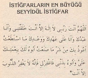 seyyidül+istiğfar+duası+türkçe+arapça