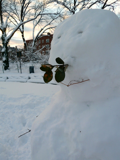 Snowman in Prospect Park, Brooklyn