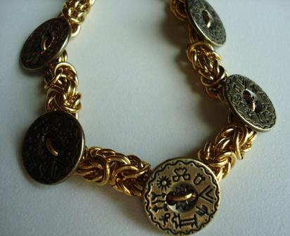 Tutorial: How to 'antique' cheap gold buttons & jewellery - The