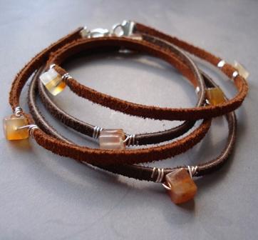 Leather Pendant Bracelet