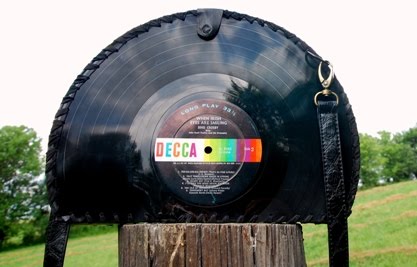 Vinyl Record Bag Step By Step · How To Make A Vinyl Record Purse · Home +  DIY on Cut Out + Keep