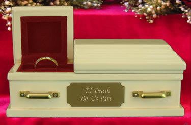 coffin wedding ring box