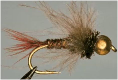 100pcs Flies Beaded Fly Fishing Dry Flies Bead head Bass Trout Lures Hook & Box 