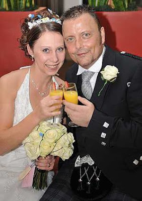 Newly-weds Andy and Claire Loates