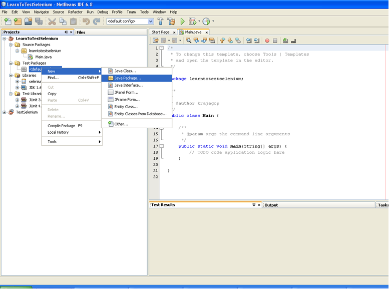 Selenium RC using NetBeans IDE for Dummies Configuring Selenium in