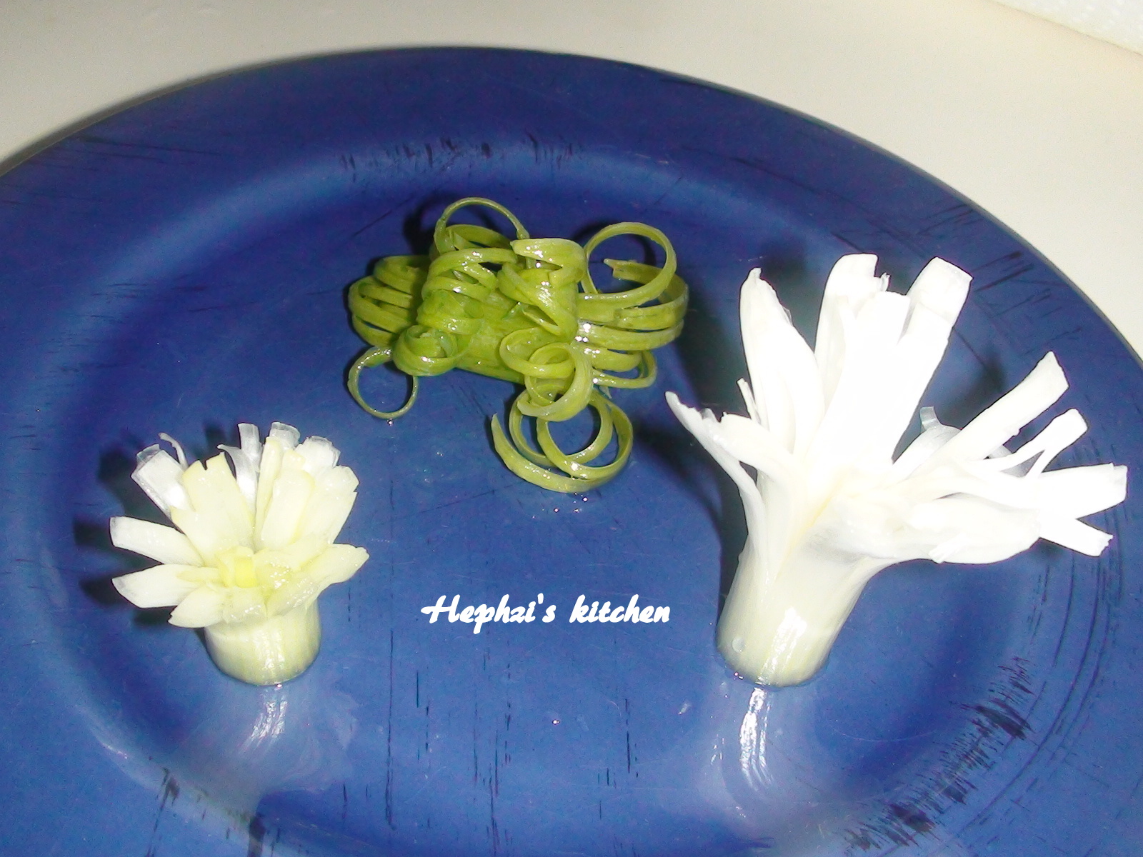 From my kitchen.... Green Onion Garnish