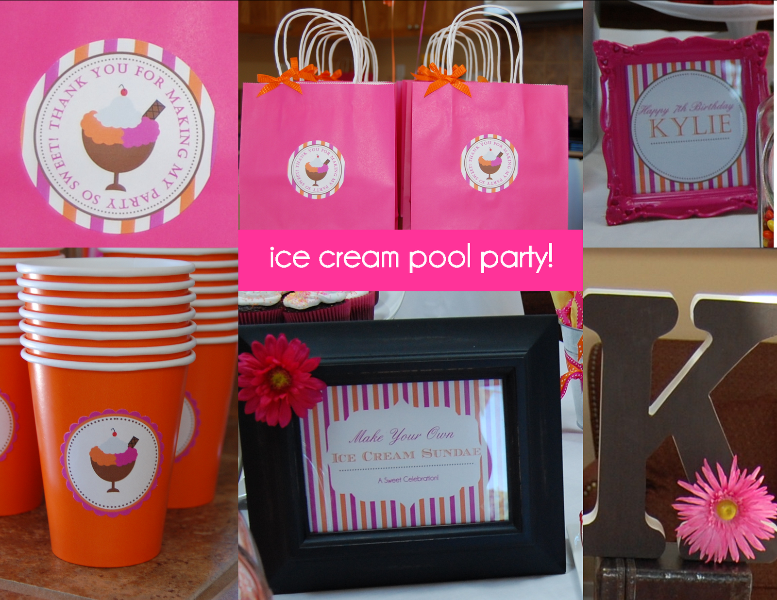 Party Designs in Bloom Kylie's Ice Cream Pool Party!