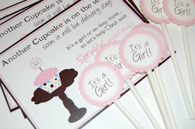 Cupcake Invitation & Toppers