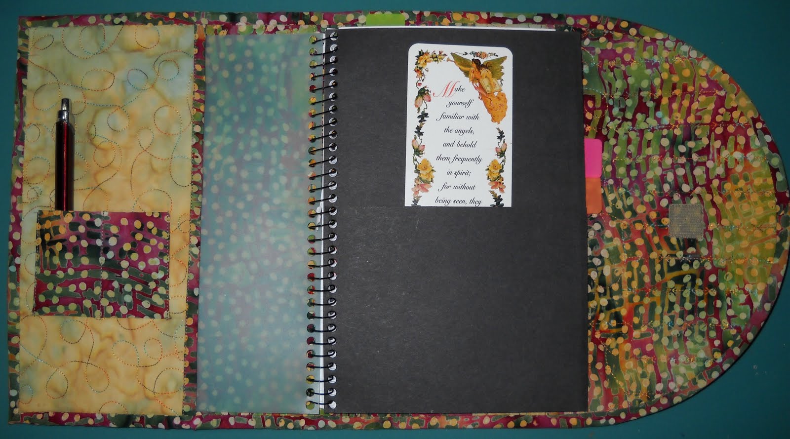 Quilting Potpourri Quilted Notebook Cover, Hot off the Press...