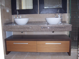 r-proyect: muebles para baño madera de wenghe y roble