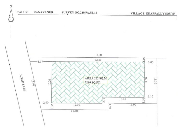 Outline for construction of house in plot