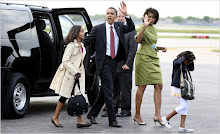 Michelle, Sacha, Malia and Barack Obama