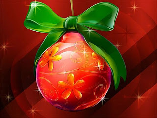 Red Christmas Ball Wallpaper