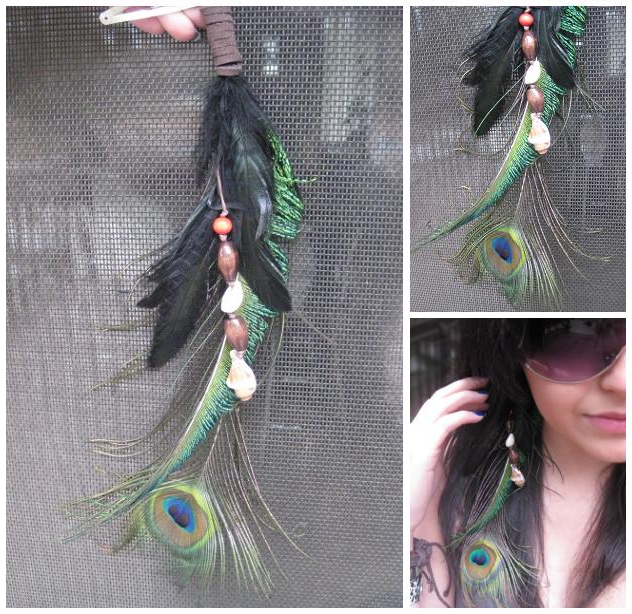 My World In Pictures Long Feather Hair Clips