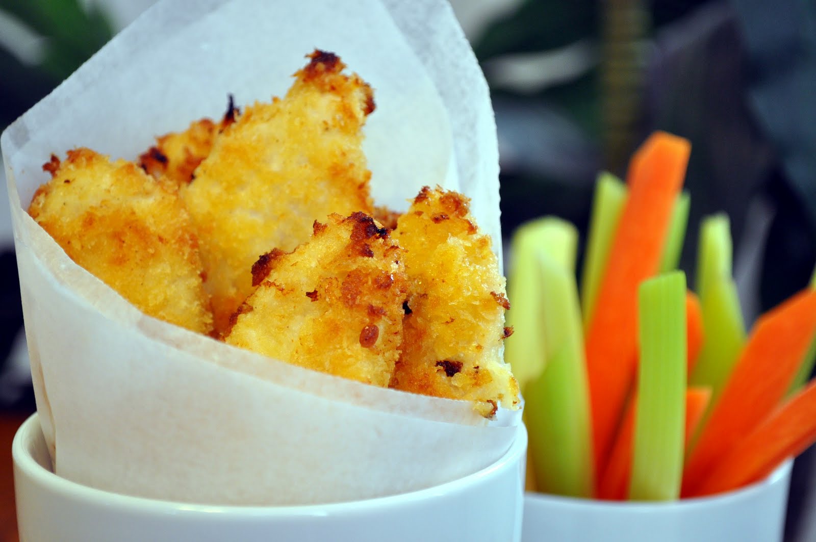 Freeing My Martha Crisp and Spicy Chicken Tenders with Blue Cheese