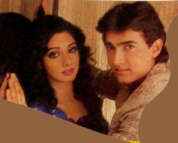 Sridevi Sridevi S Cover Shoot With Aamir Khan For Movie Magazine Sridevi who is currently making news for her comeback movie 'english vinglish', was seen at the event in a beautiful manish malhotra saree. sridevi s cover shoot with aamir khan