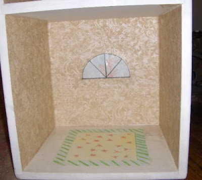 The Homemade Dollhouse: Wall Papering The Doll House