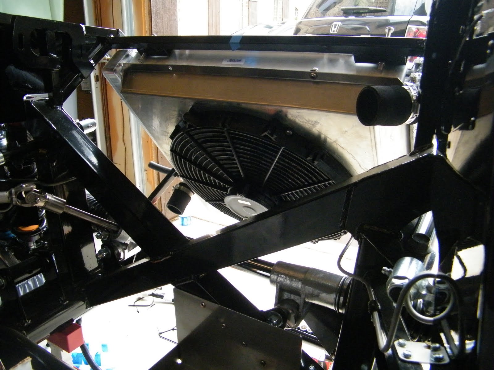 Fraser's FFR Cobra Build Test Fit & Install Radiator, Shroud, and Fan