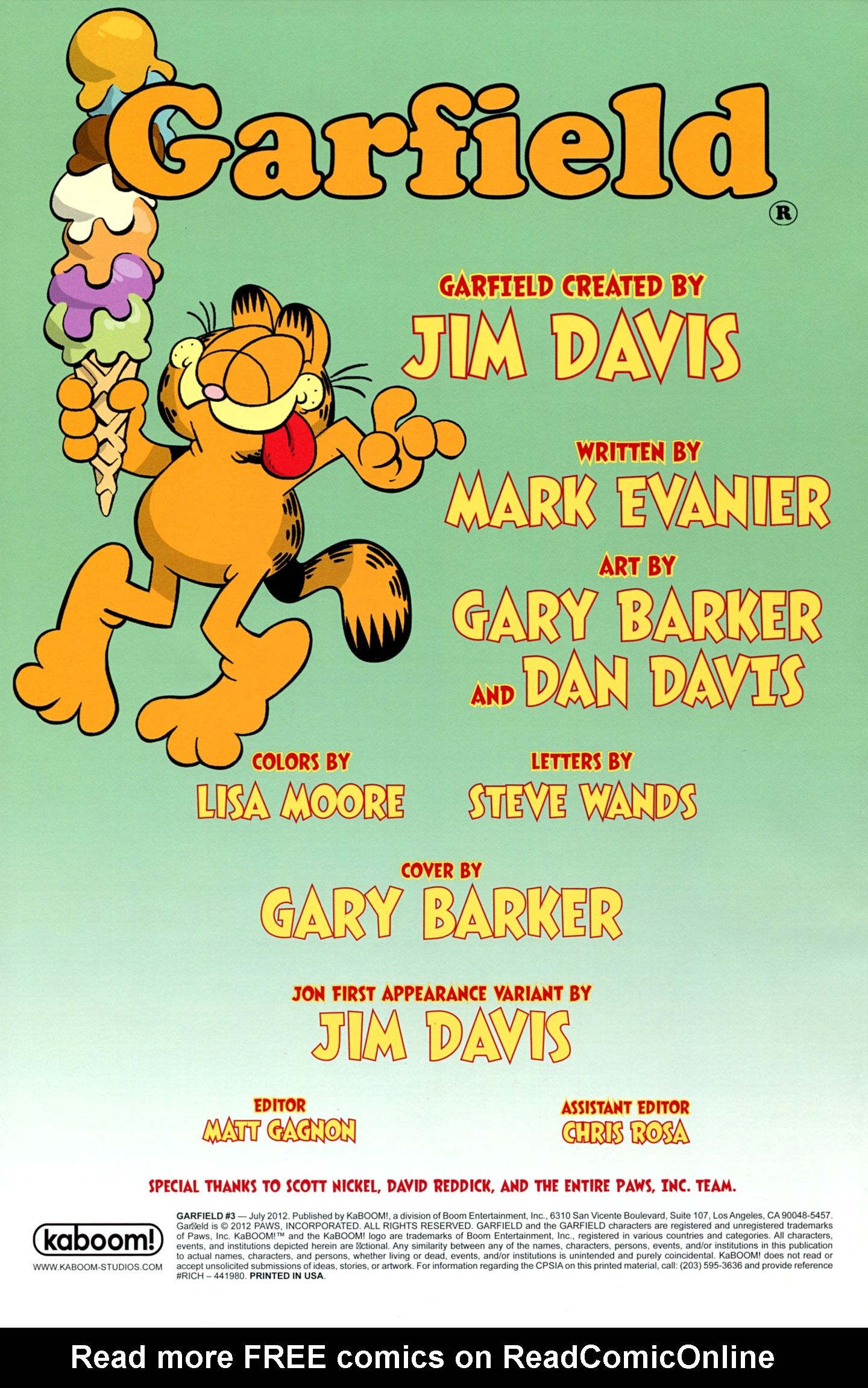 Read online Garfield comic -  Issue #3 - 2