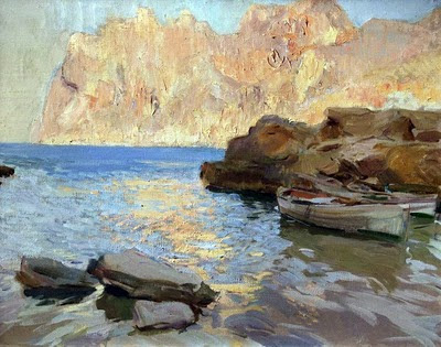 Cala san Vicente (Mallorca) Cala san Vicente (Mallorca), Esmeraldas de la Cala san Vicente, Joaquín Sorolla y Bastida, Joaquín Sorolla, Paisajes de Joaquín Sorolla, Impresionismo Valenciano, Joaquín Sorolla Bastida
