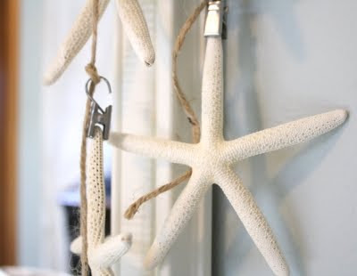 with finger starfish garland with twine