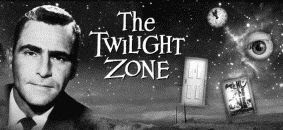 The Twilight Zone television show black and white banner