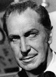 black and white photograph of Vincent Price