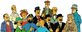 a color picture of Tintin and Company