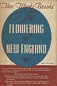 'The Flowering of New England, 1815-1865 by Van Wyck Brooks hardcover front cover